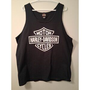 Harley-Davidson Tank Top Banff Canada Ram Skull Logo Black Men’s Size Xl